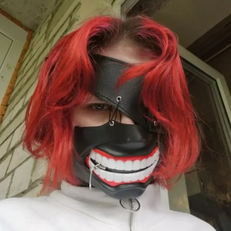 Tokyo Ghoul Kaneki Ken Inspired Cosplay Costume Set – Anime Mask for Halloween Party, Carnival & Roleplay Outfit