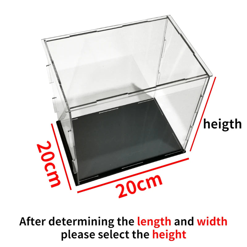 Estuche de exhibición de acrílico transparente para coleccionables - Vitrina protectora a prueba de polvo para figuras de acción y juguetes