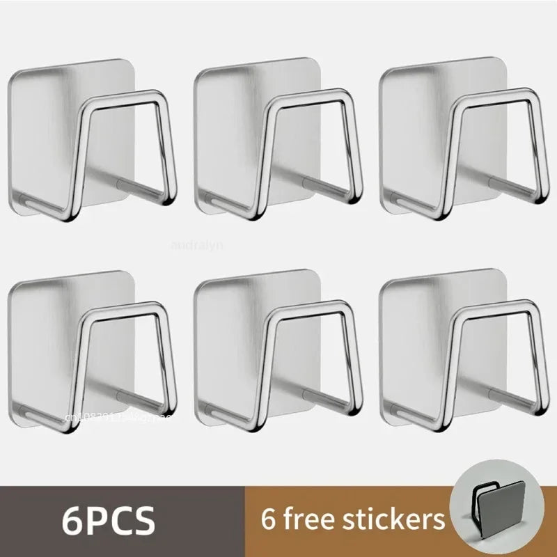Soporte de esponja para fregadero de acero inoxidable – Estante de secado autoadhesivo para desagüe de cocina, organizador de almacenamiento de esponjas montado en la pared con ganchos para fregadero, accesorios para lavavajillas y organización de cocina