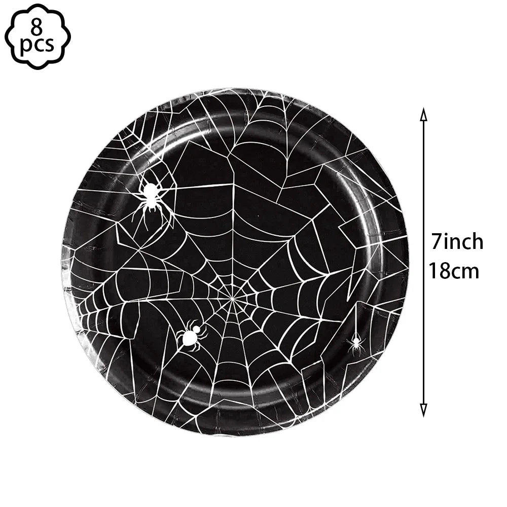 Halloween Tablecloth, Haunted House Pumpkin and Spider Web Table Cover, Spooky Dining Table Decor, Halloween Party Supplies, Indoor Home Kitchen Decoration