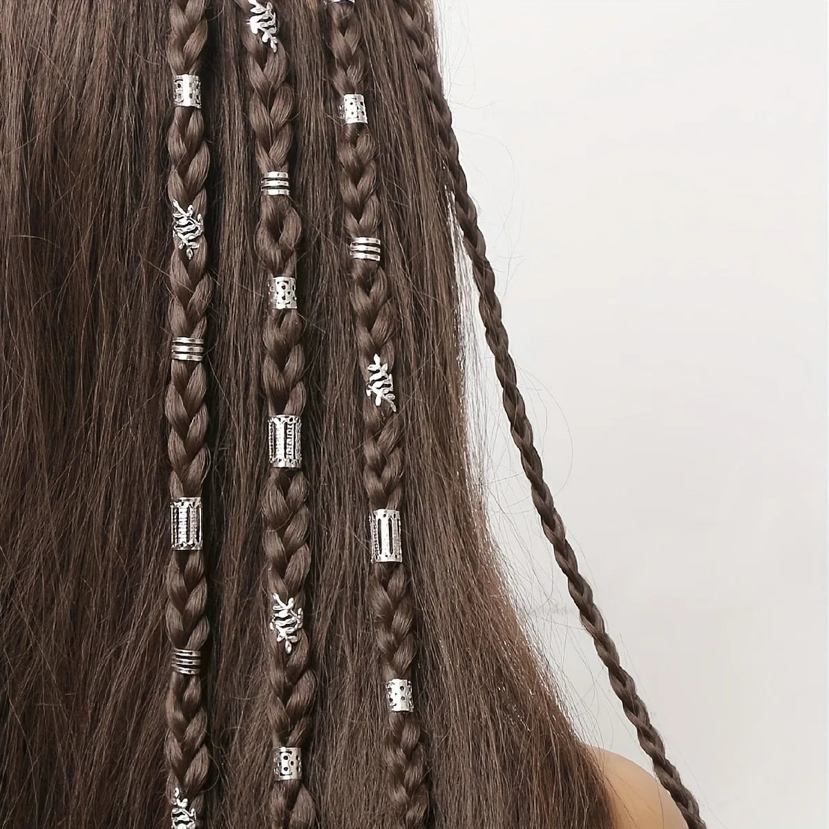 40/80PCS Anillos Huecos para el Pelo – Accesorios DIY de Joyería para Rastas para Mujeres y Niñas | Decoración para Trenzas y Peinados
