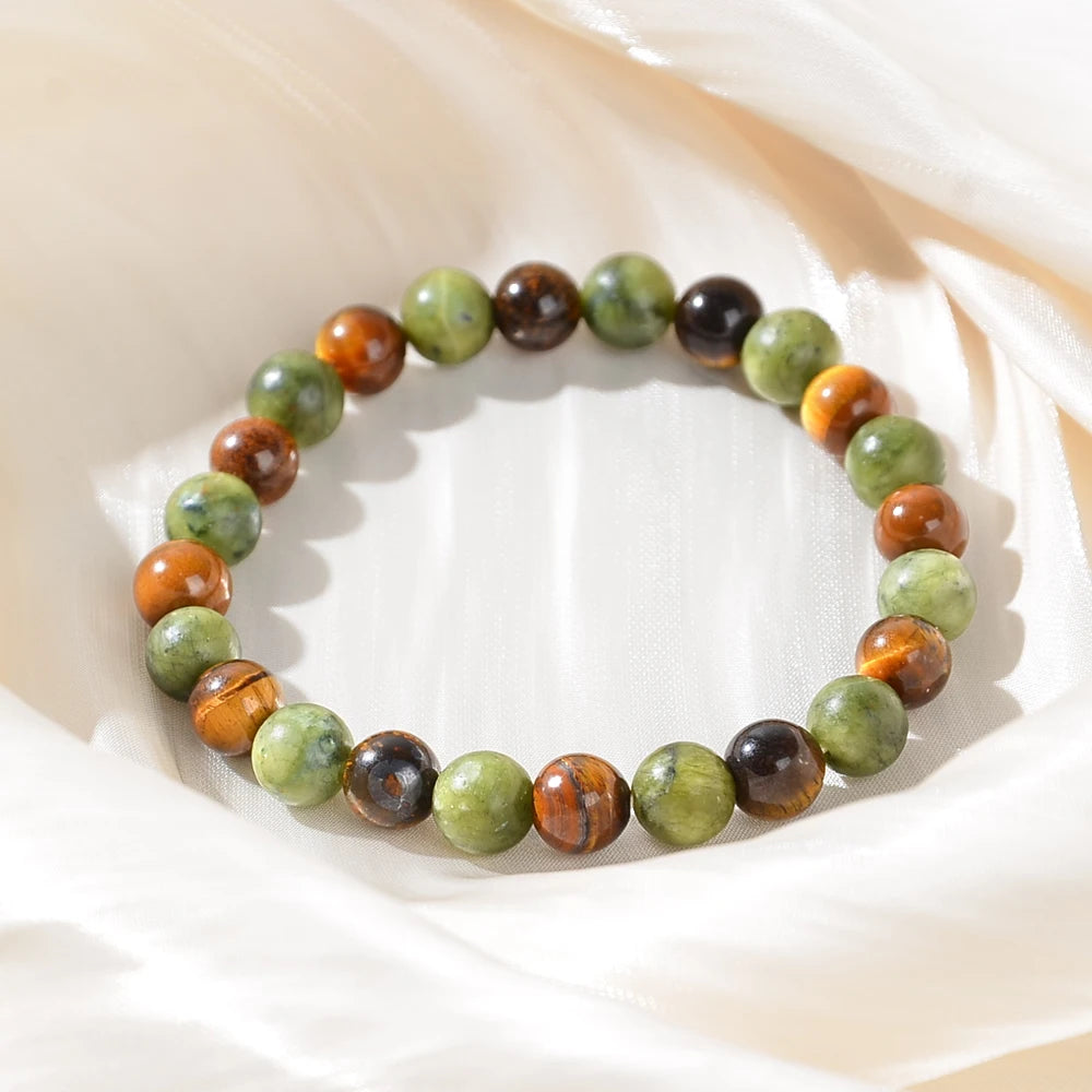 Pulsera curativa de prosperidad y abundancia – Pulsera de energía de piedra natural para la relajación, el éxito, la fuerza personal y una mentalidad positiva