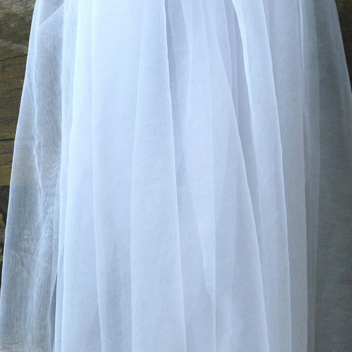 Long Bridal Lace Veil – Spanish Mantilla Wedding Veil with Lace Edge | Elegant Wedding Dress Accessory for Bride & Bridal Party
