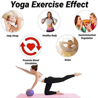 Pelota de Yoga Pilates de 25 cm – Mini balón de equilibrio para gimnasia, entrenamiento central, ejercicio en interiores y entrenamientos de terapia