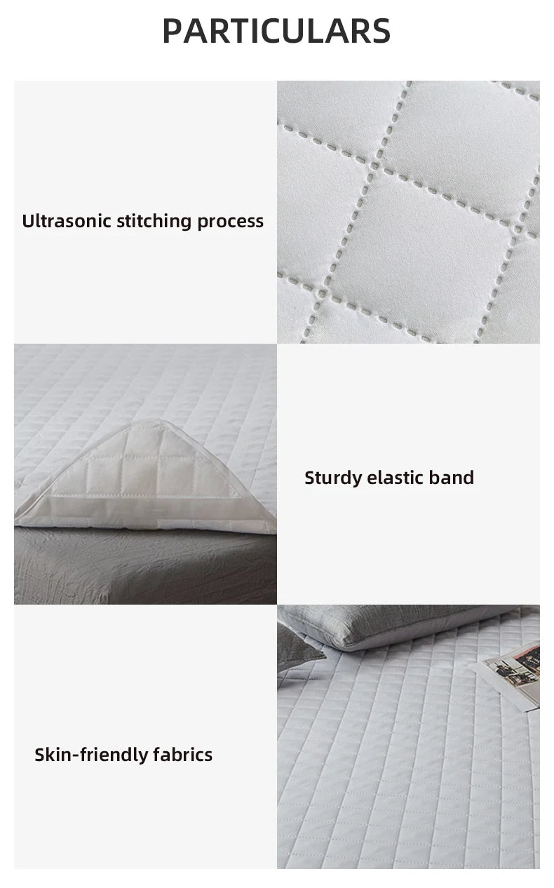 Protège-matelas imperméable – Housse de matelas lavable avec jupe élastique pour la protection du lit