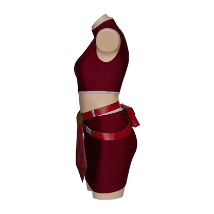 Ahsoka Red Cosplay Costume with Hat for Adult Women, Plus Size