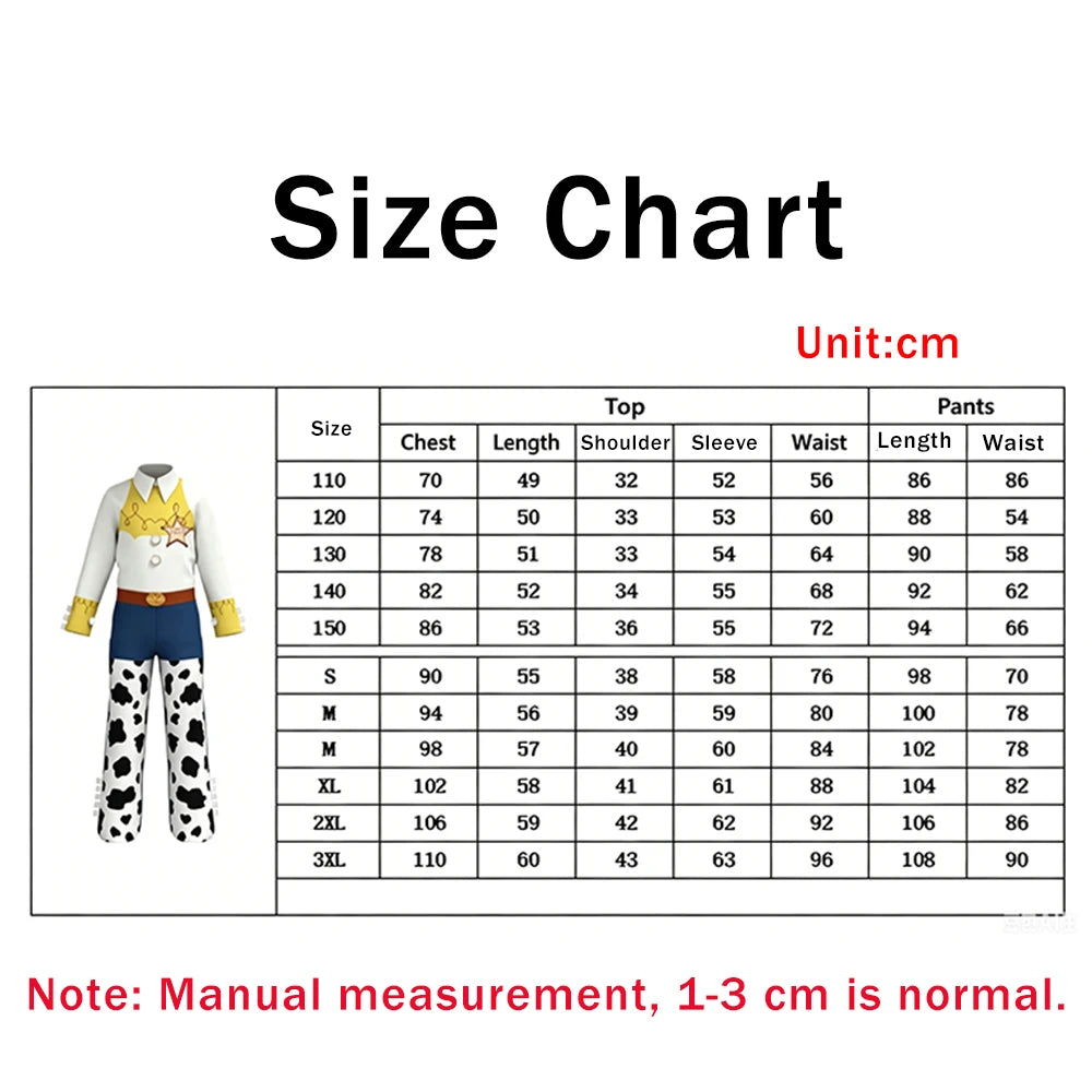 Western Cartoon Cosplay Costume Set – Top, Pants, Hat & Cape