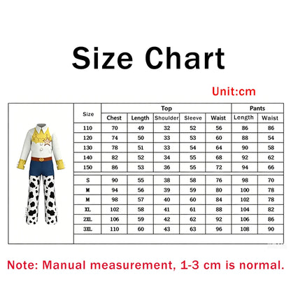Western Cartoon Cosplay Costume Set – Top, Pants, Hat & Cape