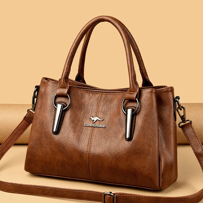 Genuine Cow Leather Women's Handbag Luxury Tote Shoulder Crossbody Messenger Bag