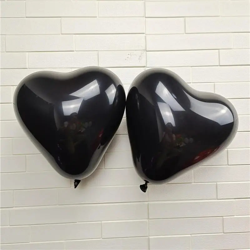 12-Inch Heart Balloons – Love Helium Balloons for Weddings, Birthdays, Valentine's & Party Decor
