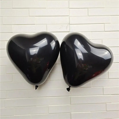 12-Inch Heart Balloons – Love Helium Balloons for Weddings, Birthdays, Valentine's & Party Decor
