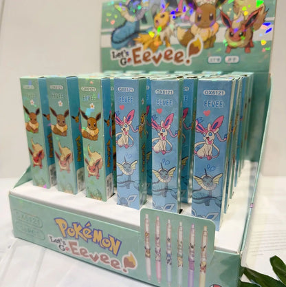 1/5/10PCS Pokémon Eeveelution Blind Box Gel Pens – Cute Anime School Stationery Black Ink Signature Pens