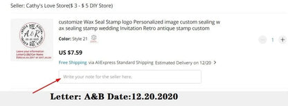 Sello de cera personalizado para bodas – Iniciales y logo personalizados, sello de metal para invitaciones | Embalaje de regalo DIY y accesorio de decoración de bodas