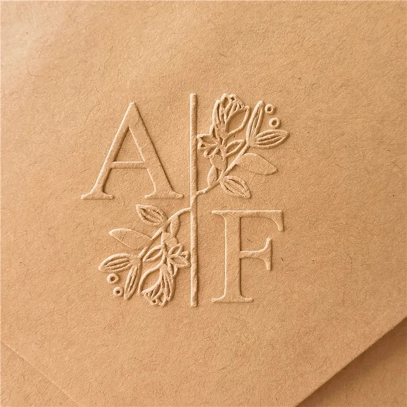 Custom Initials Embosser Stamp – Personalized Book & Wedding Embossing Seal for Address, Library & Gift Branding | Custom Paper Decor Accessory