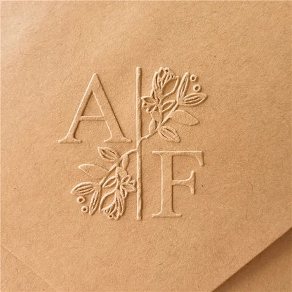Custom Initials Embosser Stamp – Personalized Book & Wedding Embossing Seal for Address, Library & Gift Branding | Custom Paper Decor Accessory