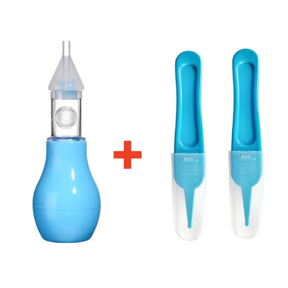 Aspirador Nasal de Silicona para Bebés – Limpiador Manual de Nariz para Lactantes y Niños Pequeños