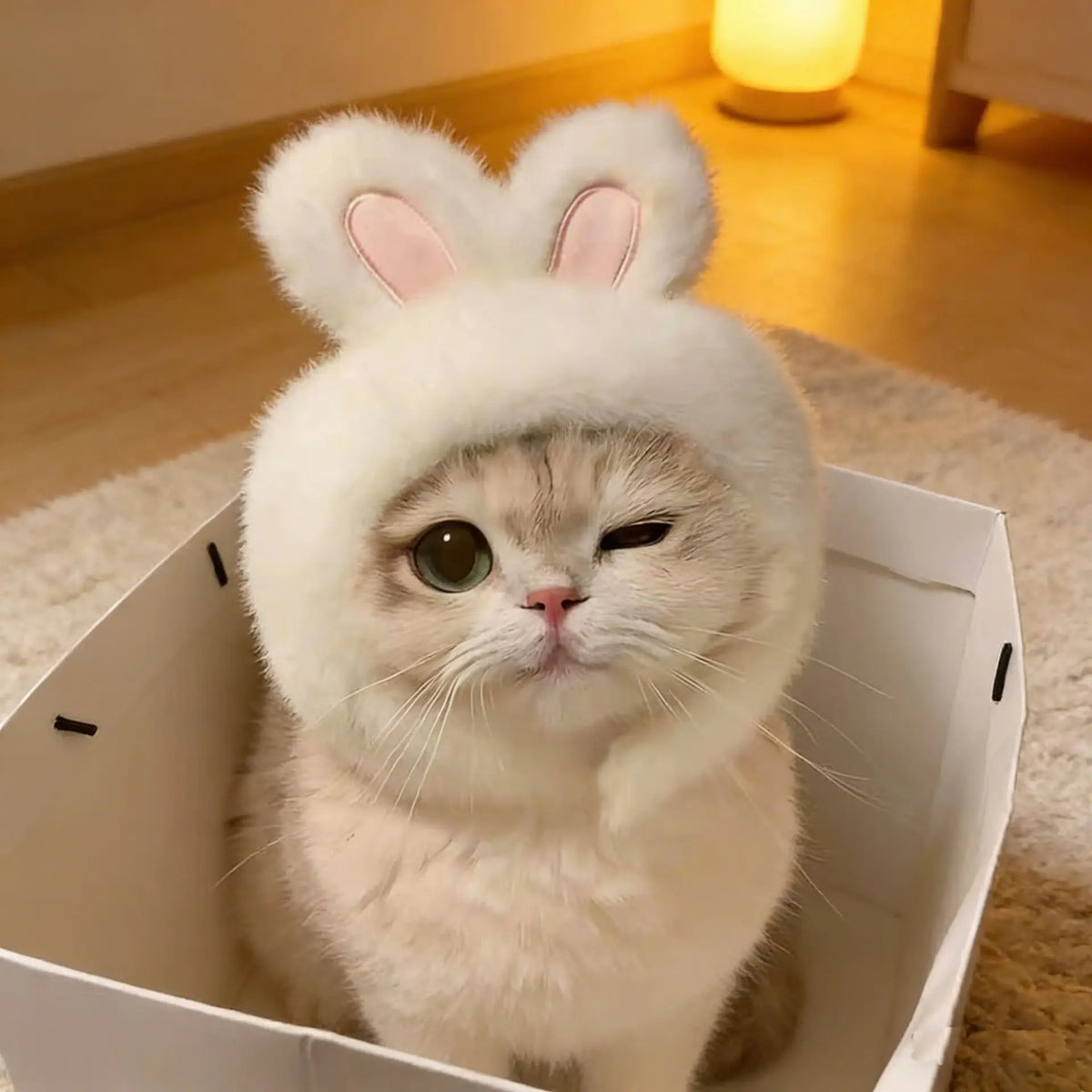 Funny Bear Cat Hat – Plush Winter Pet Head Cover for Cats & Small Dogs, Cute Warm Cosplay Costume & Dress-Up Headwear