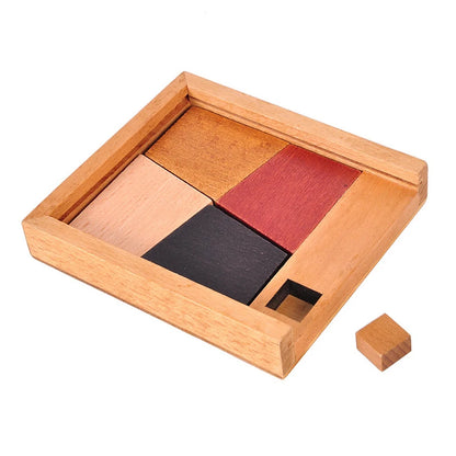 Casse-tête Tangram en bois – Jeu de défi IQ classique pour adultes et enfants, jouet éducatif de résolution de problèmes, exercice de pensée créative et cadeau intellectuel