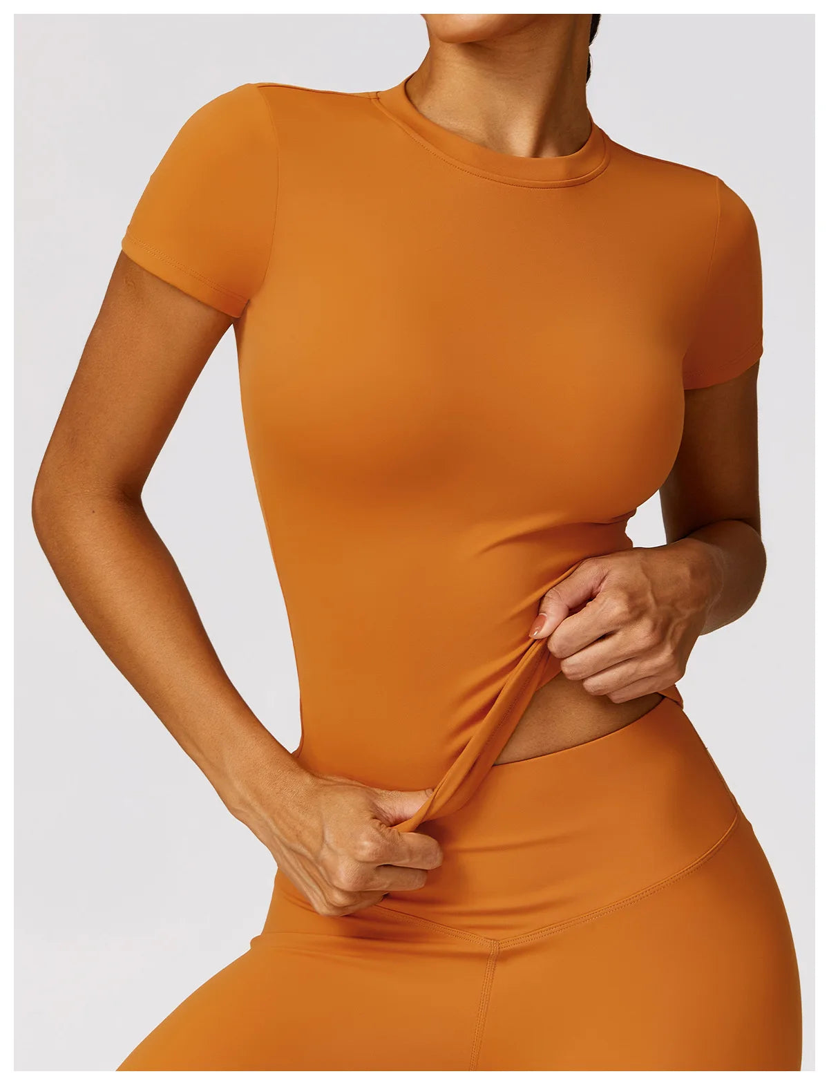 Camiseta de running NCLAGEN para mujer – Top deportivo transpirable de manga corta para gimnasio, yoga, fitness, entrenamiento y ropa deportiva