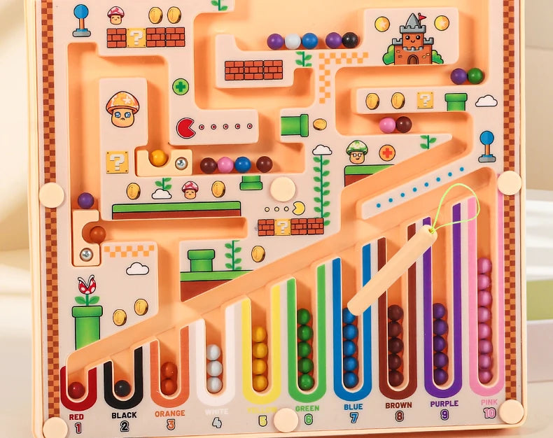 Labyrinthe Magnétique – Jeu Éducatif Avancé pour Enfants, Activité d'Apprentissage des Mathématiques et de Développement Cognitif, Entraînement de l'Intelligence Visuelle, Casse-tête Manuel