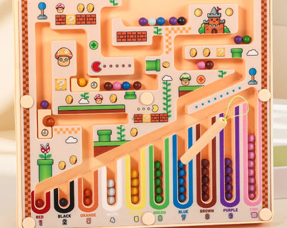 Labyrinthe Magnétique – Jeu Éducatif Avancé pour Enfants, Activité d'Apprentissage des Mathématiques et de Développement Cognitif, Entraînement de l'Intelligence Visuelle, Casse-tête Manuel