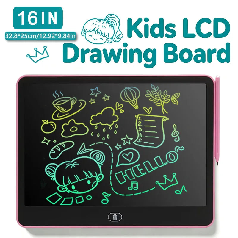 8/11/13/16-Inch LCD Writing Tablet for Kids – Reusable Handwriting Pad, Drawing & Painting Board, Educational Learning Toy for Boys and Girls