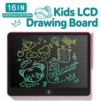 8/11/13/16-Inch LCD Writing Tablet for Kids – Reusable Handwriting Pad, Drawing & Painting Board, Educational Learning Toy for Boys and Girls