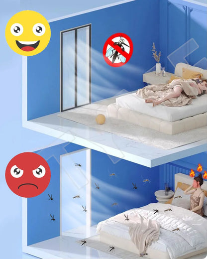 Magnetic Door Screen Mesh with Automatic Closure – Custom Size Mosquito & Insect Proof Door Curtain