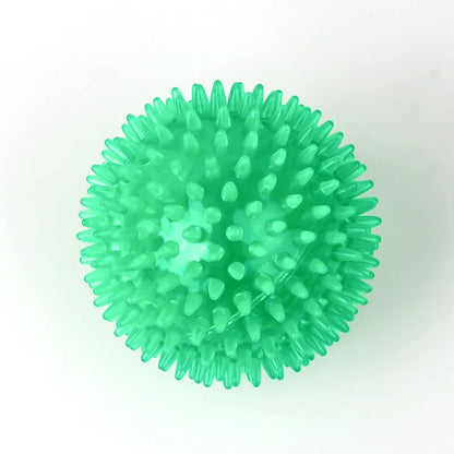 Juguete para perros con pelota chirriante de TPR, mordedor para limpiar los dientes para perros, gatos y cachorros, juguete interactivo de entrenamiento