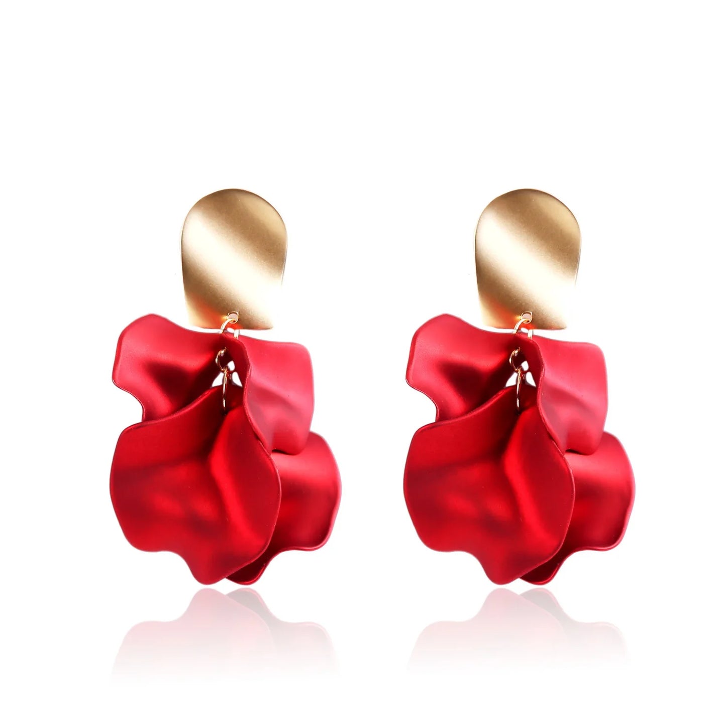 Multicolor Flower Earrings for Women – Delicate Petal Tassel Stud Earrings, Elegant Floral Jewelry for Everyday & Party Wear