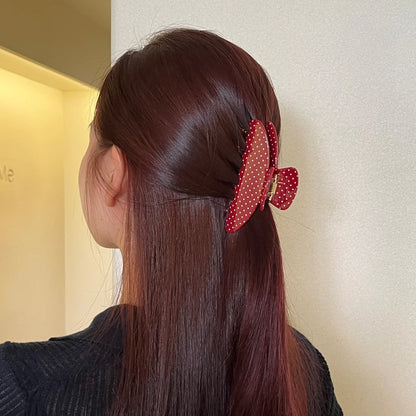 Pinzas grandes para el pelo – Pinzas antideslizantes de sujeción fuerte con estampado de cuadros y lunares retro para mujeres y niñas | Accesorios de moda para el día a día