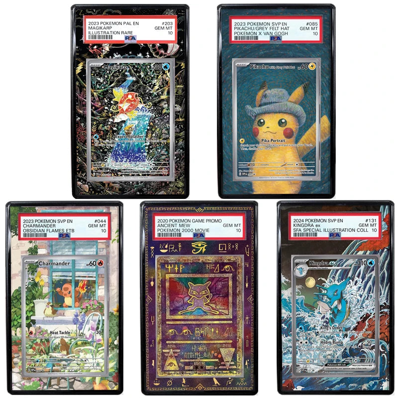 Pokémon Extended Art Card Display Case – Charizard & Venusaur PSA Acrylic Display Stand for Trading Card Collections