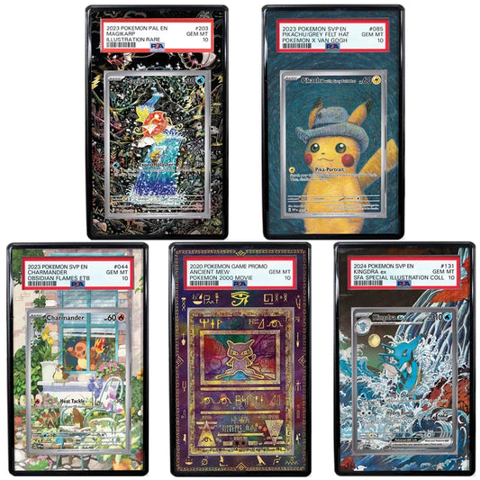 Vitrina de exhibición de cartas de arte extendido de Pokémon – Soporte de exhibición de acrílico PSA de Charizard y Venusaur para colecciones de cartas coleccionables