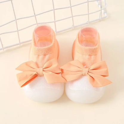 Zapatos y calcetines primeros pasos para bebés – Bonitas zapatillas de dibujos animados para bebés con suela de goma suave para niños y niñas