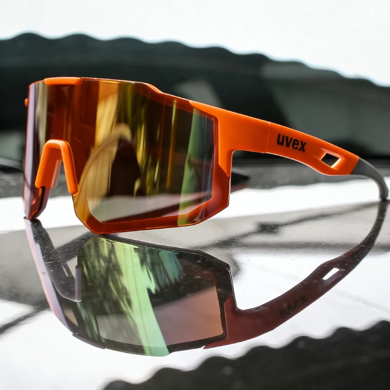 Aero Cycling Sunglasses – Men's & Women's Sports Eyewear for Road Biking, Mountain Bike Racing & Outdoor Cycling, Protective Case Included