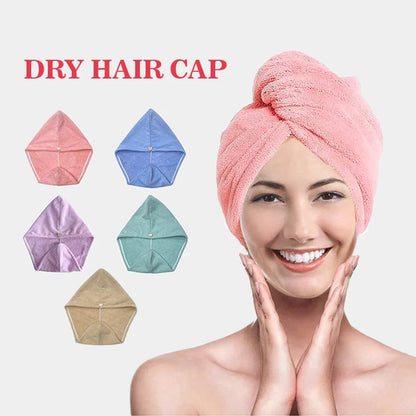 Toalla de microfibra para el cabello – Turbante absorbente de secado rápido para mujer, ducha y spa