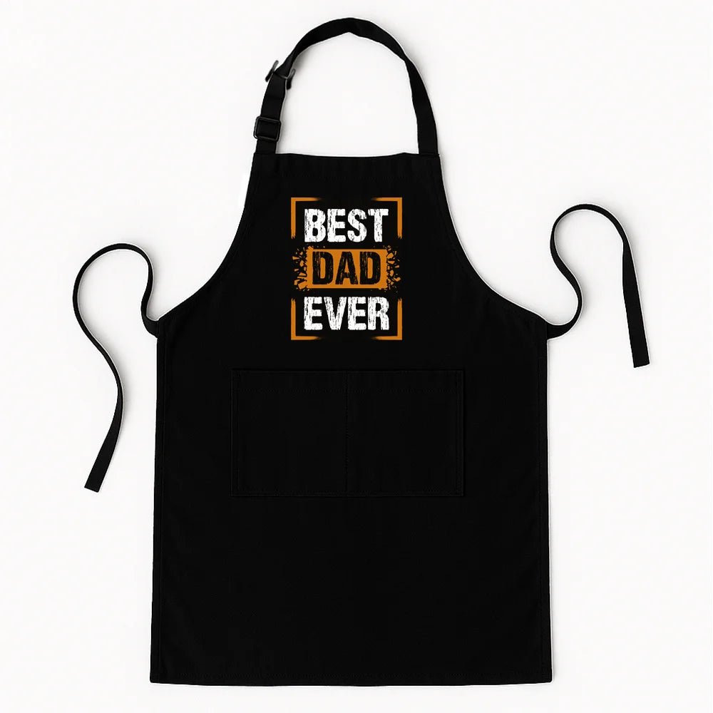Best Dad Ever Apron – Father’s Day Cooking Gift for Daddy with Pockets, Kitchen Chef Apron AP-002