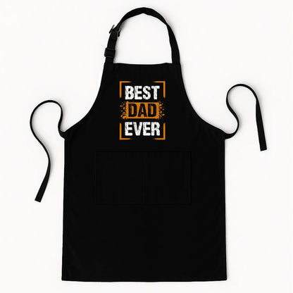 Best Dad Ever Apron – Father’s Day Cooking Gift for Daddy with Pockets, Kitchen Chef Apron AP-002