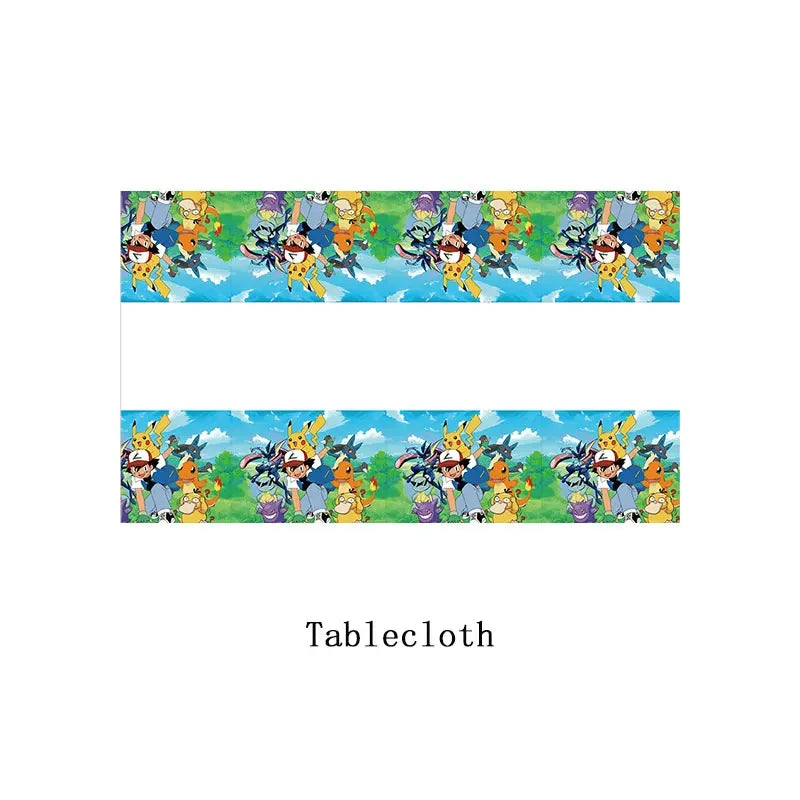 Pokémon Theme Birthday Party Decorations – Cartoon Pokémon Go Tableware Set (Cups, Plates & Pikachu Balloons) for Baby Shower & Party Favors