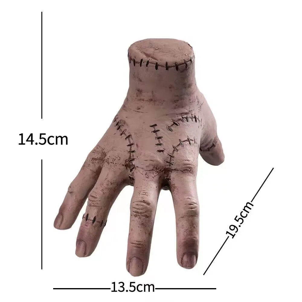 Halloween Horror Broken Hand Prop – Wednesday Thing-Inspired Latex Hand Figurine for Desktop Decor, Crafts, Halloween Parties & Costume Props
