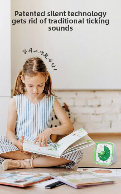 Temporizador visual de 60 minutos con luz nocturna – Reloj de cuenta regresiva para niños, estudiantes y productividad