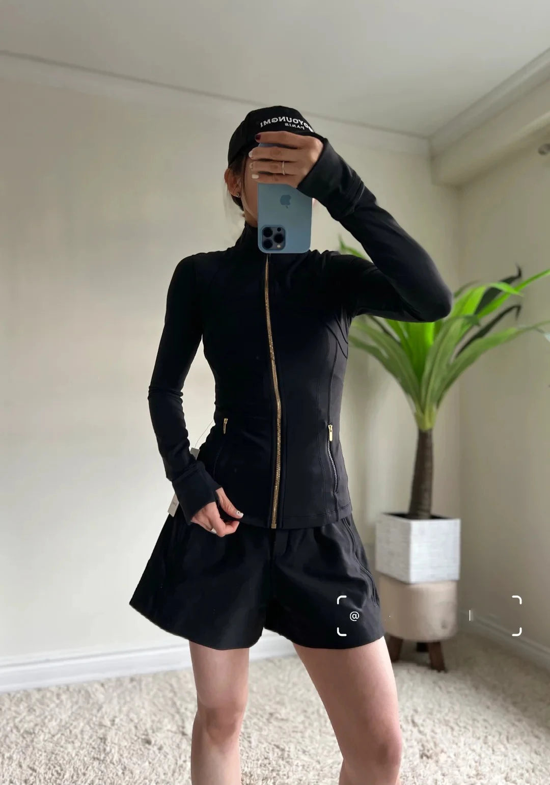 Chaqueta de yoga de mujer ajustada con cremallera – Top deportivo de cuello alto de secado rápido para gimnasio, running y fitness
