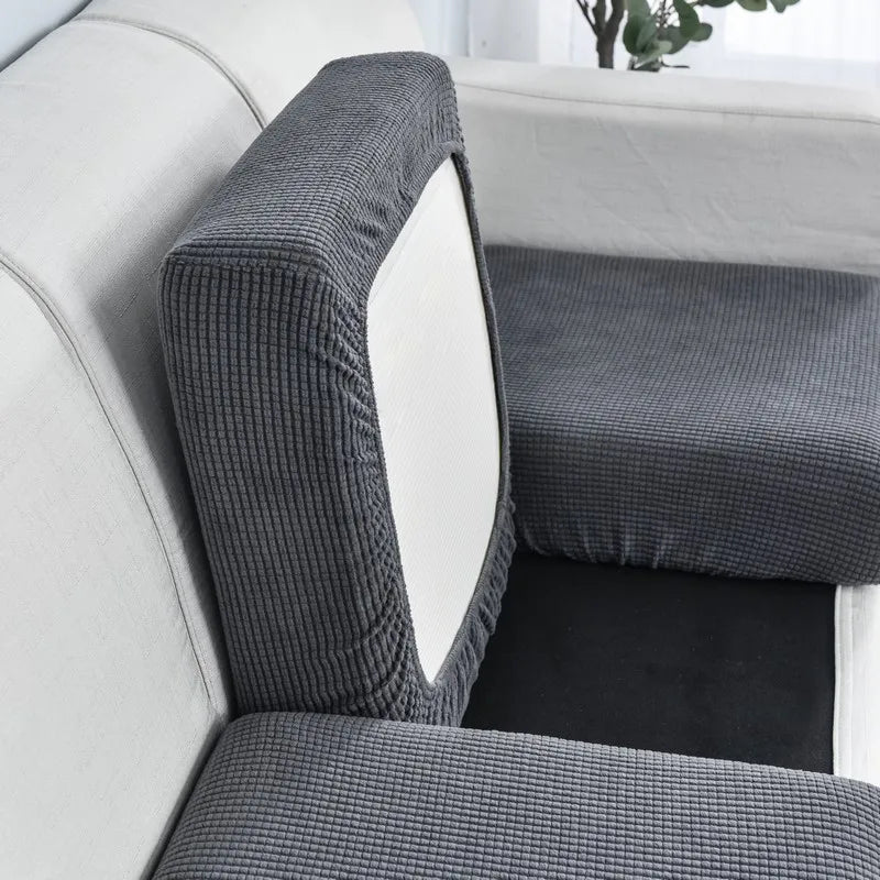 Polar Fleece Sofa Seat Cushion Cover – Stretch Furniture Protector for Pets, Kids & Living Room