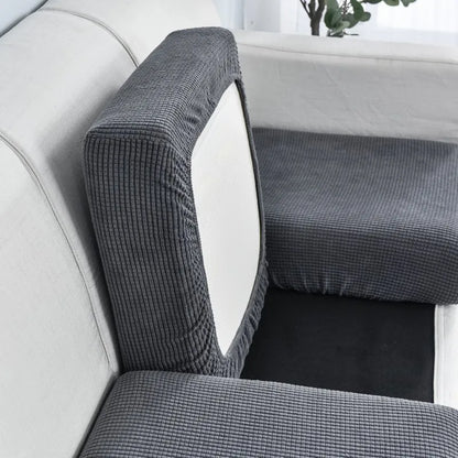 Polar Fleece Sofa Seat Cushion Cover – Stretch Furniture Protector for Pets, Kids & Living Room