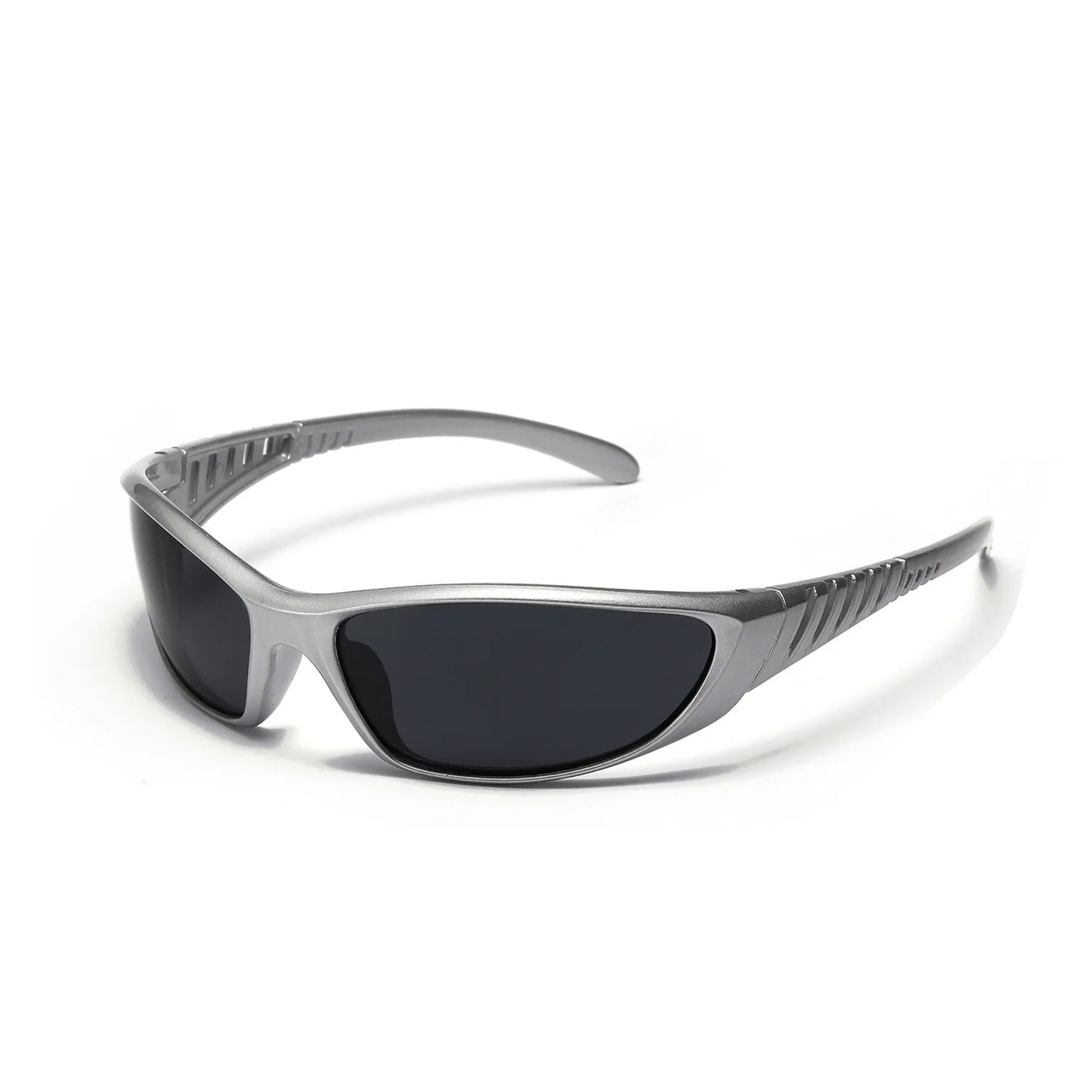 Y2K Silver Hollow-Out Sunglasses – Futuristic Metallic Fashion Eyewear for Women & Men, Trendy Tech-Inspired Shades