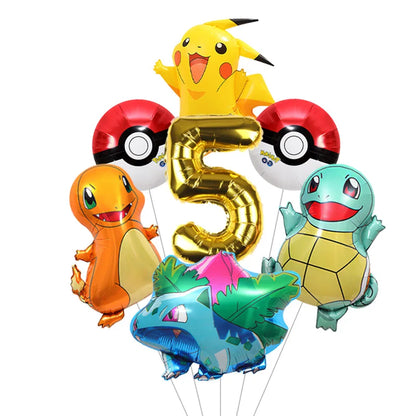 Cartoon Pikachu Shaped Foil Balloons – Aluminum Film Balloons for Indoor & Outdoor Party Decorations