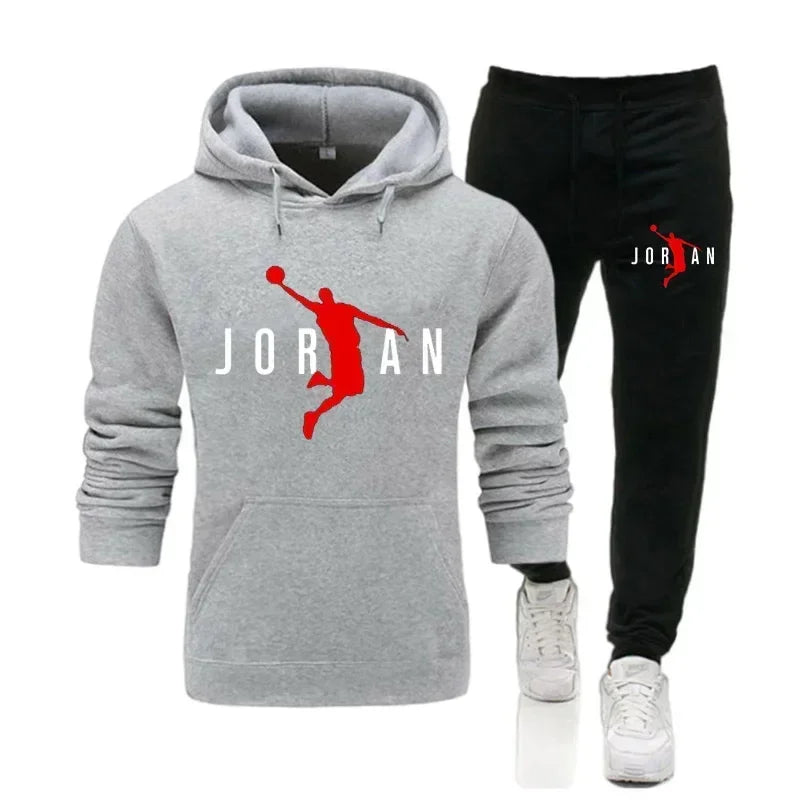 Ensemble de survêtement 2 pièces pour homme – Sweat à capuche et pantalon de jogging, tenue de sport décontractée, mode automne-hiver, tailles S-3XL