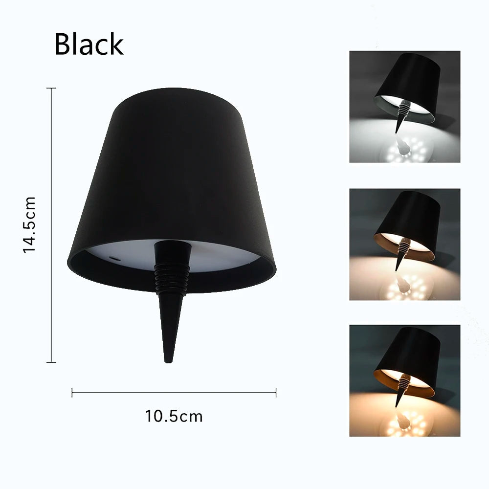 AITHEA Wireless Wine Bottle Cork Lamp – Touch Control Dimmable LED Desk Light with USB-C Charging for Home Bar Decor