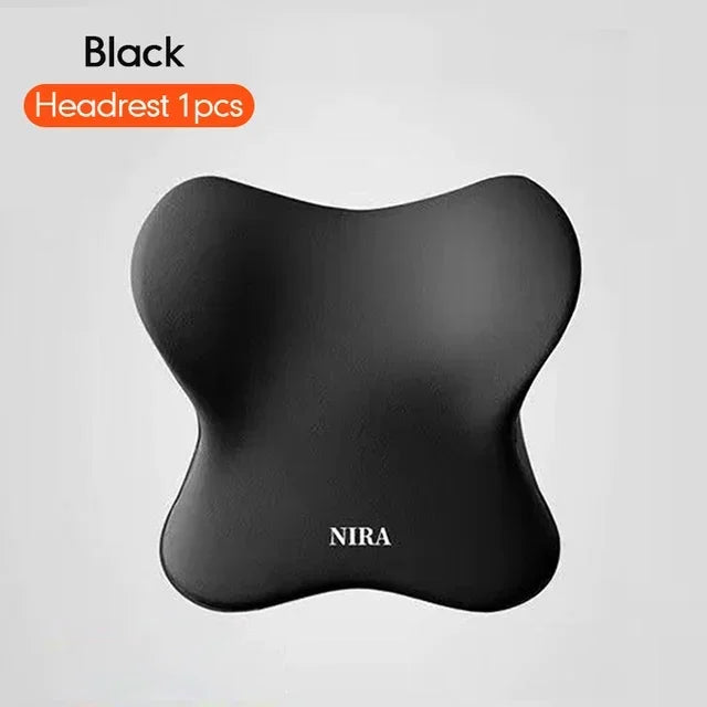 Ensemble coussin appui-tête et support lombaire en mousse à mémoire de forme pour voiture – Oreiller universel cou et dos pour un confort de conduite