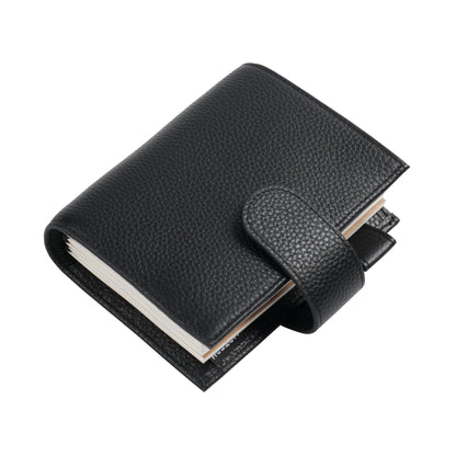 Moterm Passport Size Travel Journal – Genuine Cowhide Pebbled Leather Notebook & Organizer with Double Snap Closure